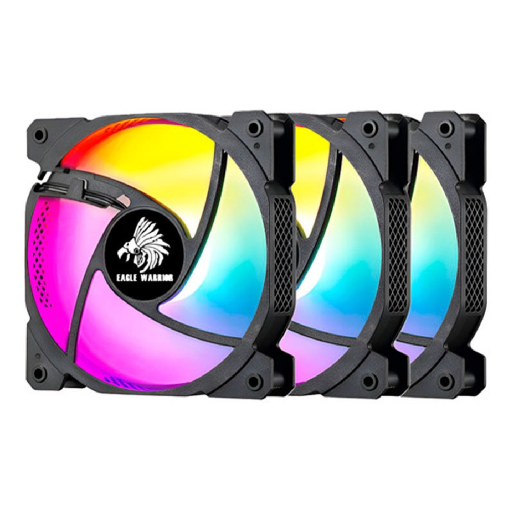 KIT ABANICO CASE EAGLE WARRIOR EAGLE WARRIOR FCF2L3W5007C 120MM ARGB 3 PINES 3PACK
