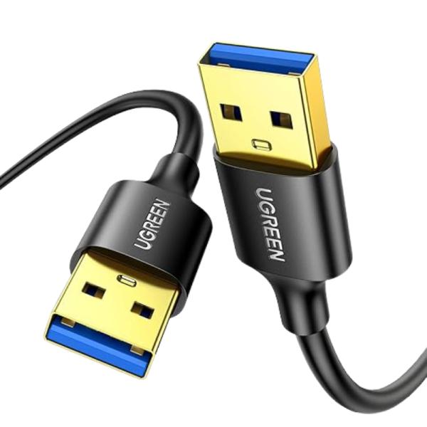 CABLE UGREEN US128 USB-A 3.0 MACHO MACHO 2M 10371 NEGRO