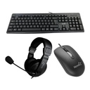 COMBO MOUSE+TECLADO+HEADSET NOVA KB5982U0002C USB-A NEGRO