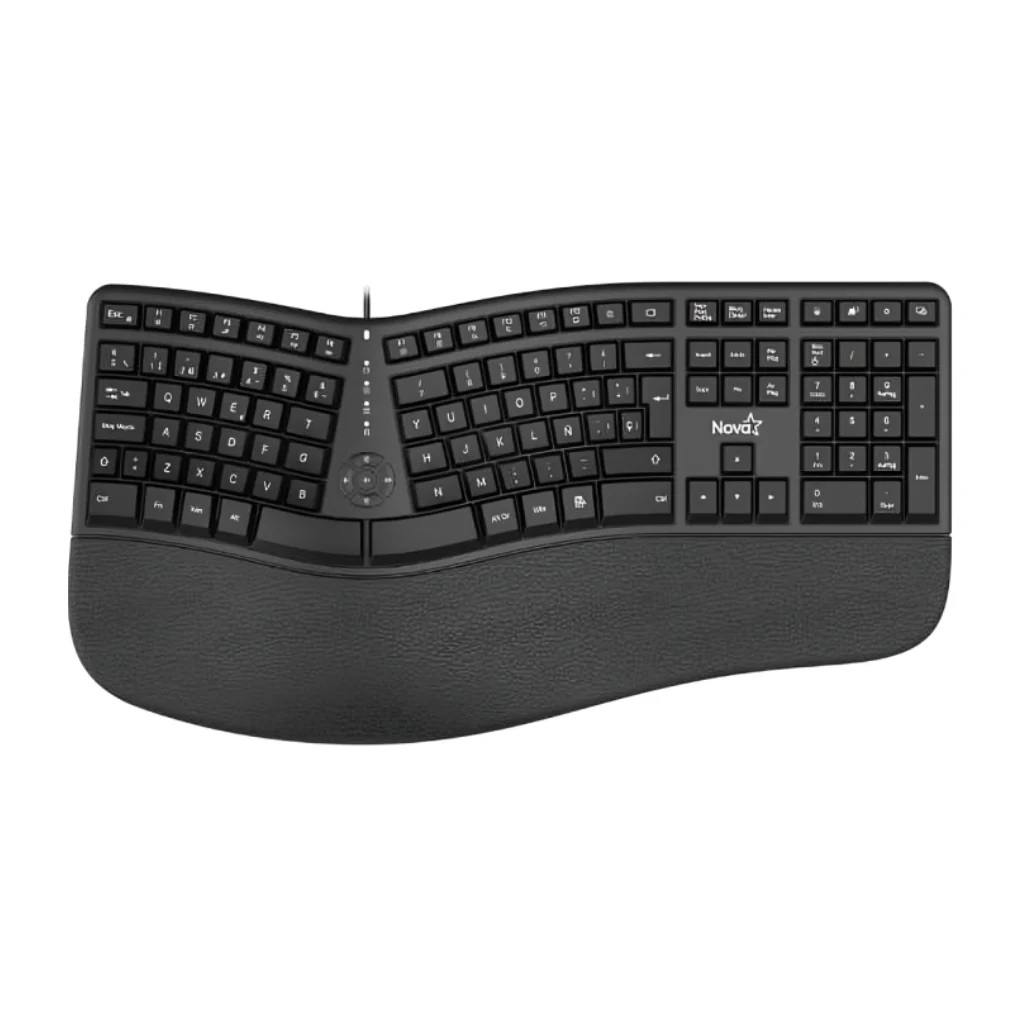 TECLADO NOVA KMYV82 ERGONOMICO 1*USB-A ESPAÑOL NEGRO