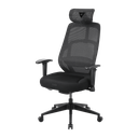 SILLA EJECUTIVA THUNDERX3 YAMA LITE-MESH MALLA CABECERA-SOP LUMBAR-BRAZO AJUSTABLE negra