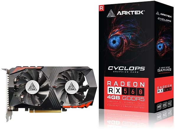 TARJETA VIDEO ARKTEK AKR560D5S4GH1 RX560 4GB GDDR5 1176MHZ