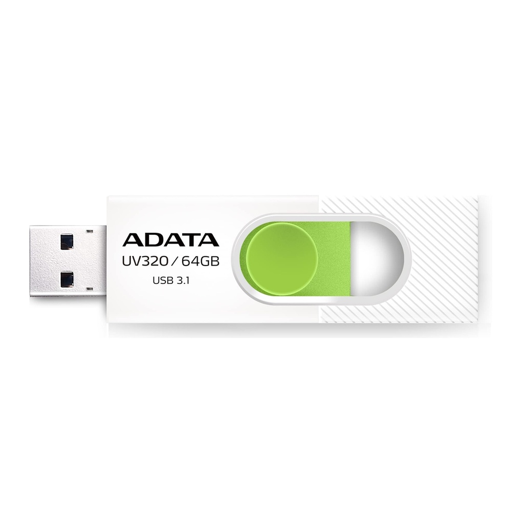 MEMORIA USB ADATA UV320 64GB USB-A 3.2 BLANCO-VERDE
