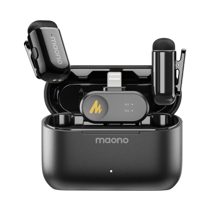 MICROFONO MAONO WAVE T1 MINI WM622 PB2 SOLAPA DOBLE 1*LIGHTNING