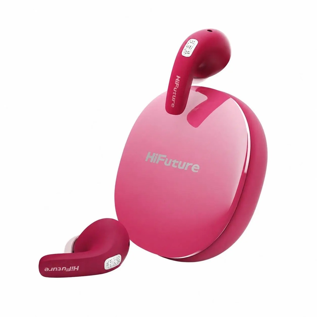 AUDIFONOS EARPODS HIFUTURE FLYBUDS 4 BT5.4 CANC SONIDO FUCSIA