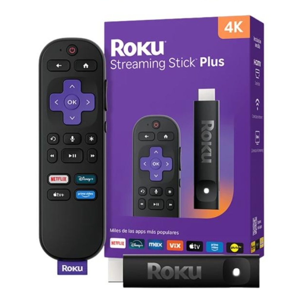 ROKU STICK PLUS 3830R 4K CONTROL REMOTO