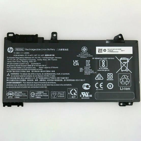 BATERIA LAPTOP HP RE04XL 11.55V 45WH 3900MAH
