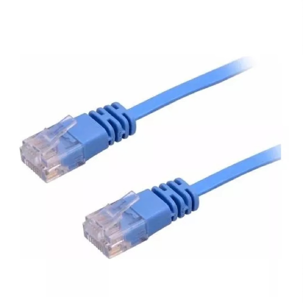 CABLE PATCHCORD LANTEK LTK-C6AP01BL CAT6A 30CM/1FT REDONDO AZUL PAQUETE 5UND