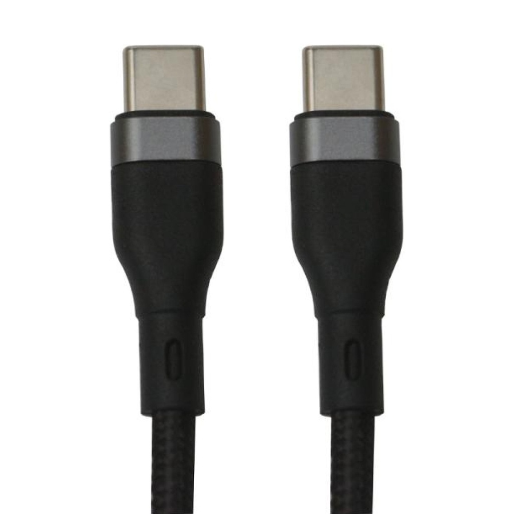 CABLE NOVA FAD32131 1*USB-C A 1*USB-C 100W 3M FORRO NYLON NEGRO