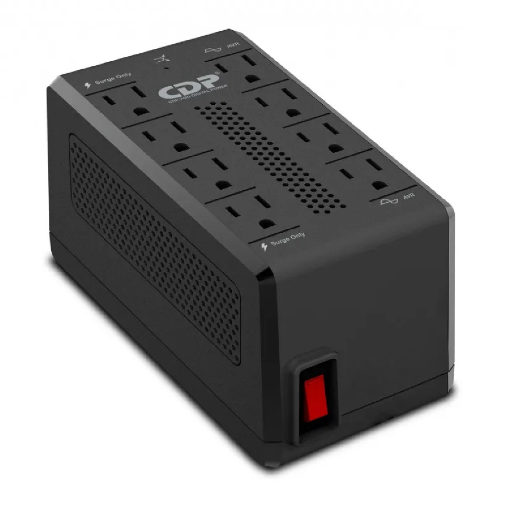 REGULADOR VOLTAJE CDP RAVR1408 1410VA 700W 8*TOMAS