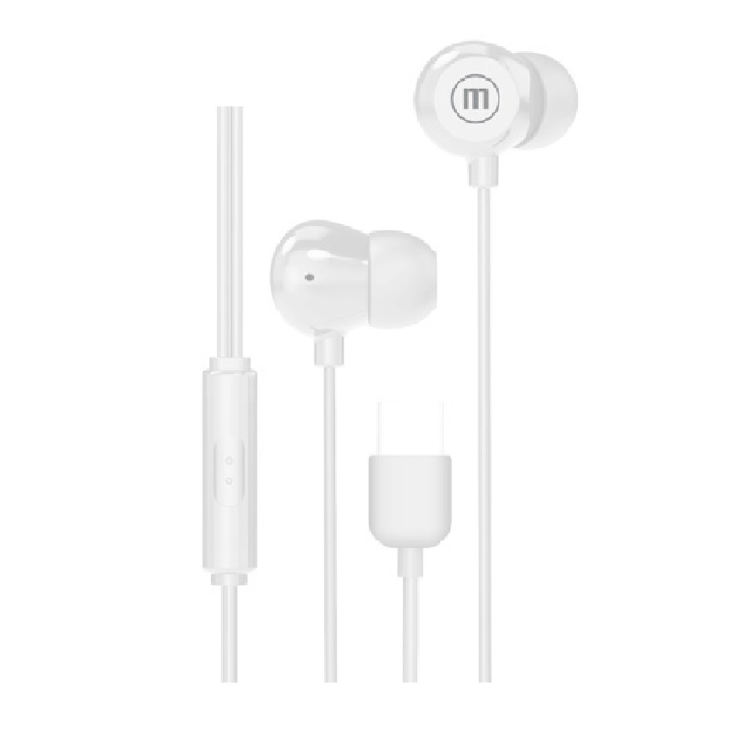 AUDIFONOS MAXELL INBAX USB-C BLANCO 348595