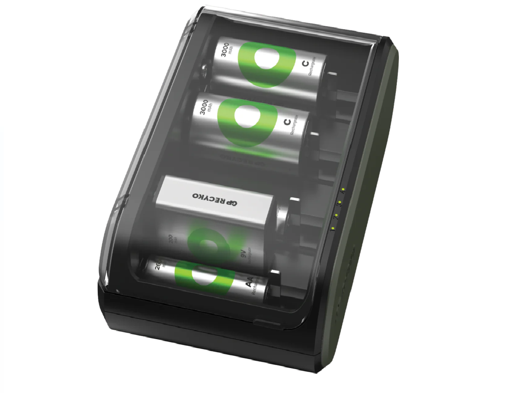 CARGADOR BATERIAS GP RECYKO GPB631R21-2TLB1 AA/AAA/C/D/9V