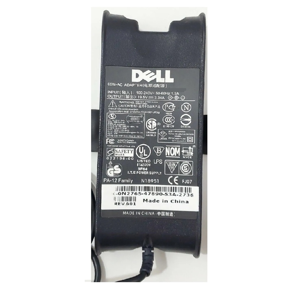 CARGADOR LAPTOP DELL 19.5V 4.74A 90W 7.4*5MM PUNTA GRUESA