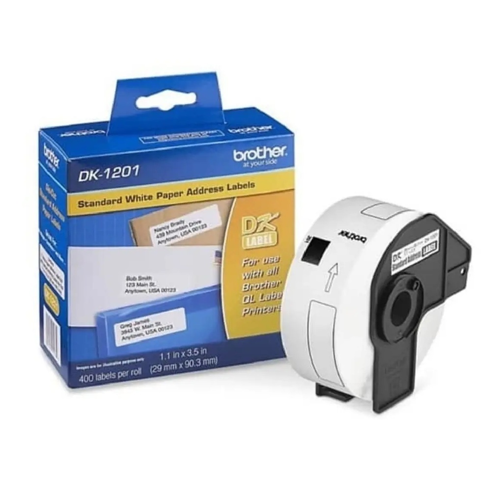 CINTA BROTHER DK-1201 ROLLO 29MMX90.3MM 400 ETIQUETAS