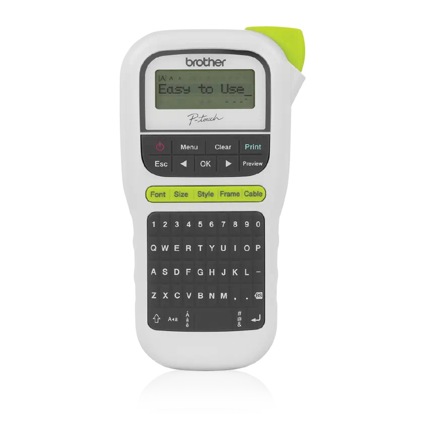 ETIQUETADORA BROTHER PT-H110 12MM *6 BAT AAA *BLANCO/VERDE