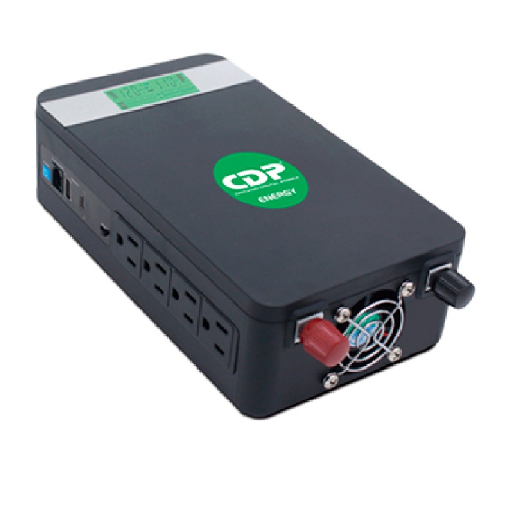 INVERSOR DE VOLTAJE CDP XVC1512 12V A 110V 1000 WATTS 4 TOMAS 1*USB 1*USB-C