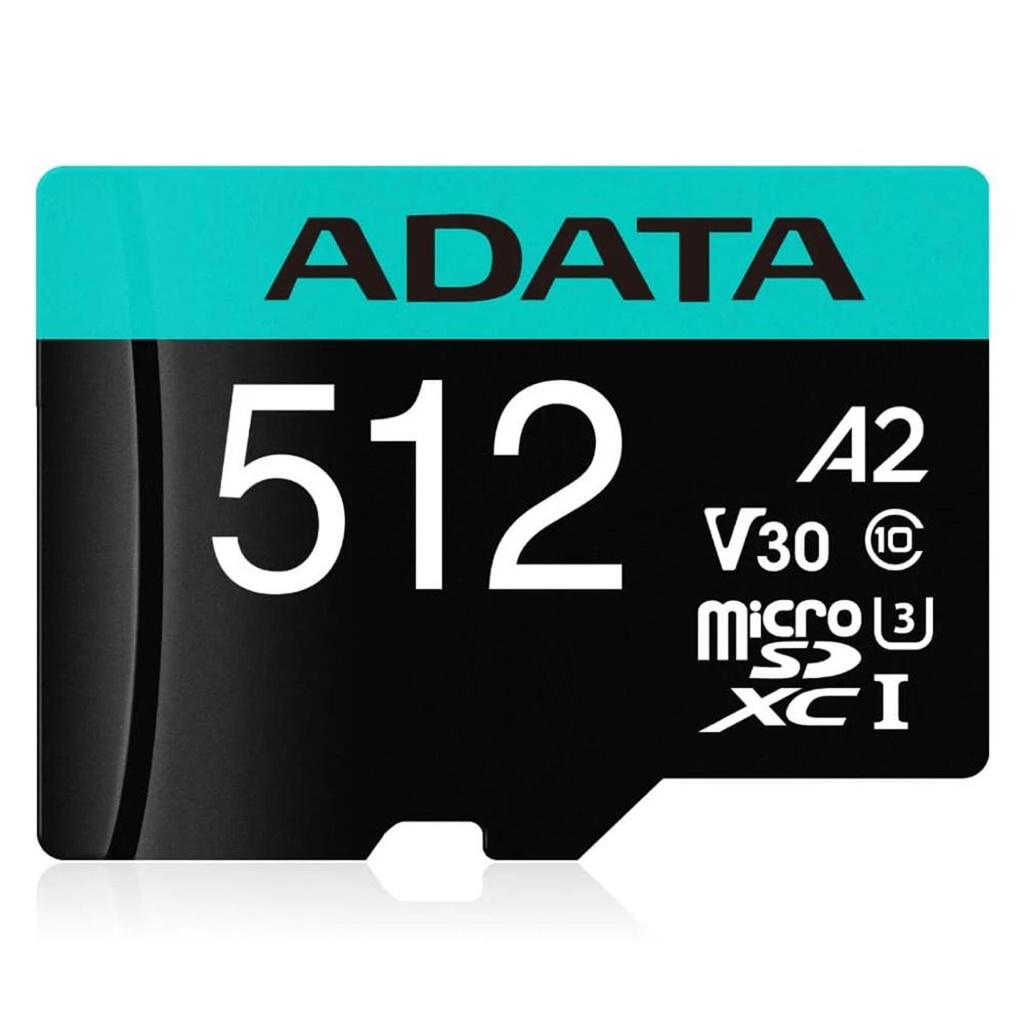 MEMORIA MICROSD ADATA 512GB U3 A2 80-100MB/S