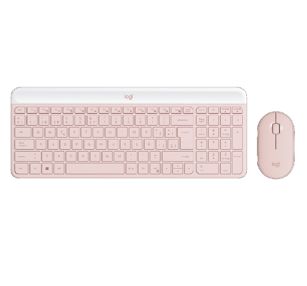 MOUSE+TECLADO LOGITECH MK470 INALAMBRICO 3 BOTONES MULTIDISPOSITIVO ESPAÑOL ORO ROSA