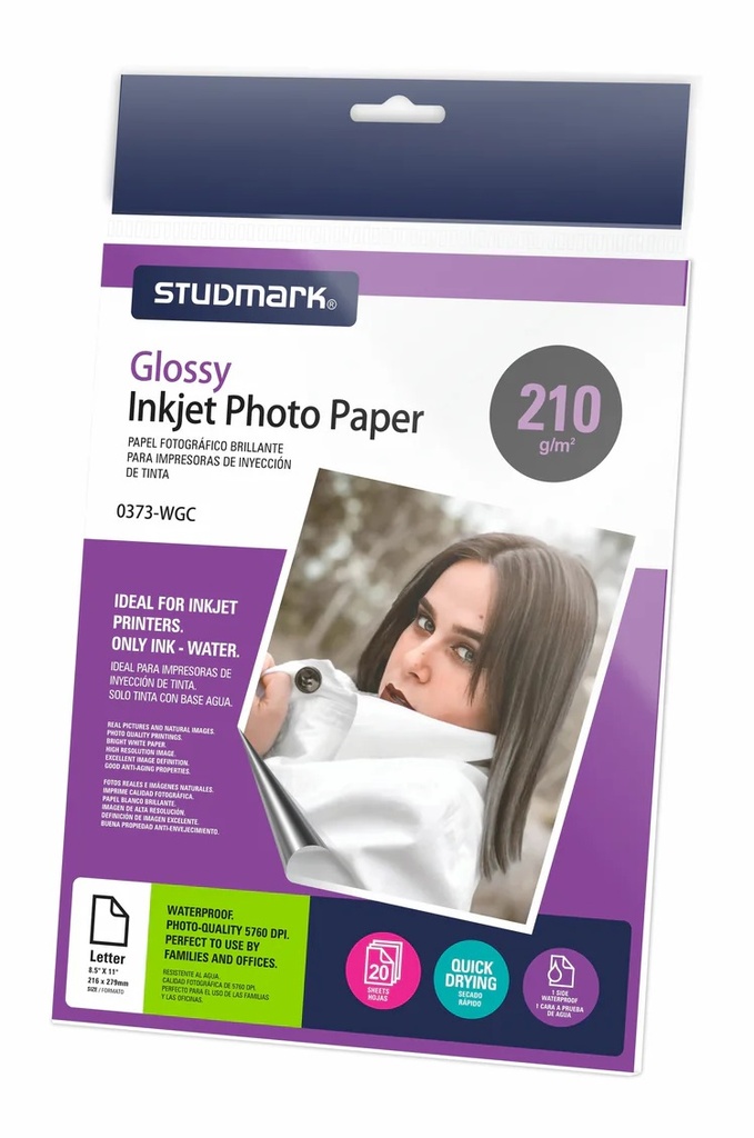 PAPEL FOTO STUDMARK ST-00373-WGC CARTA 210G GLOSSY 20UND