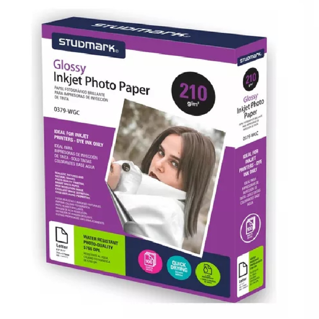 PAPEL FOTOGRAFICO STUDMARK ST-00379-WGC CARTA 210G GLOSSY