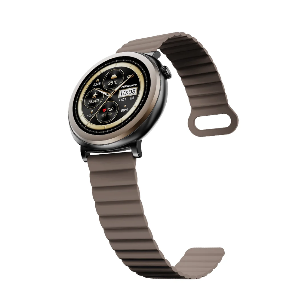 RELOJ INTELIGENTE HIFUTURE AURORA 1.43" BANDA 22MM CAFE
