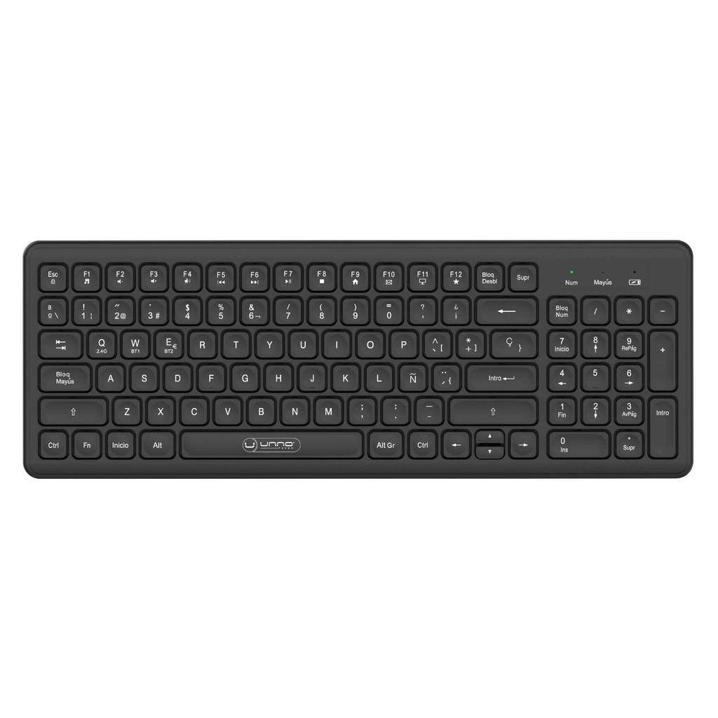 TECLADO UNNO TEKNO KB6761BK INALAMBRICO