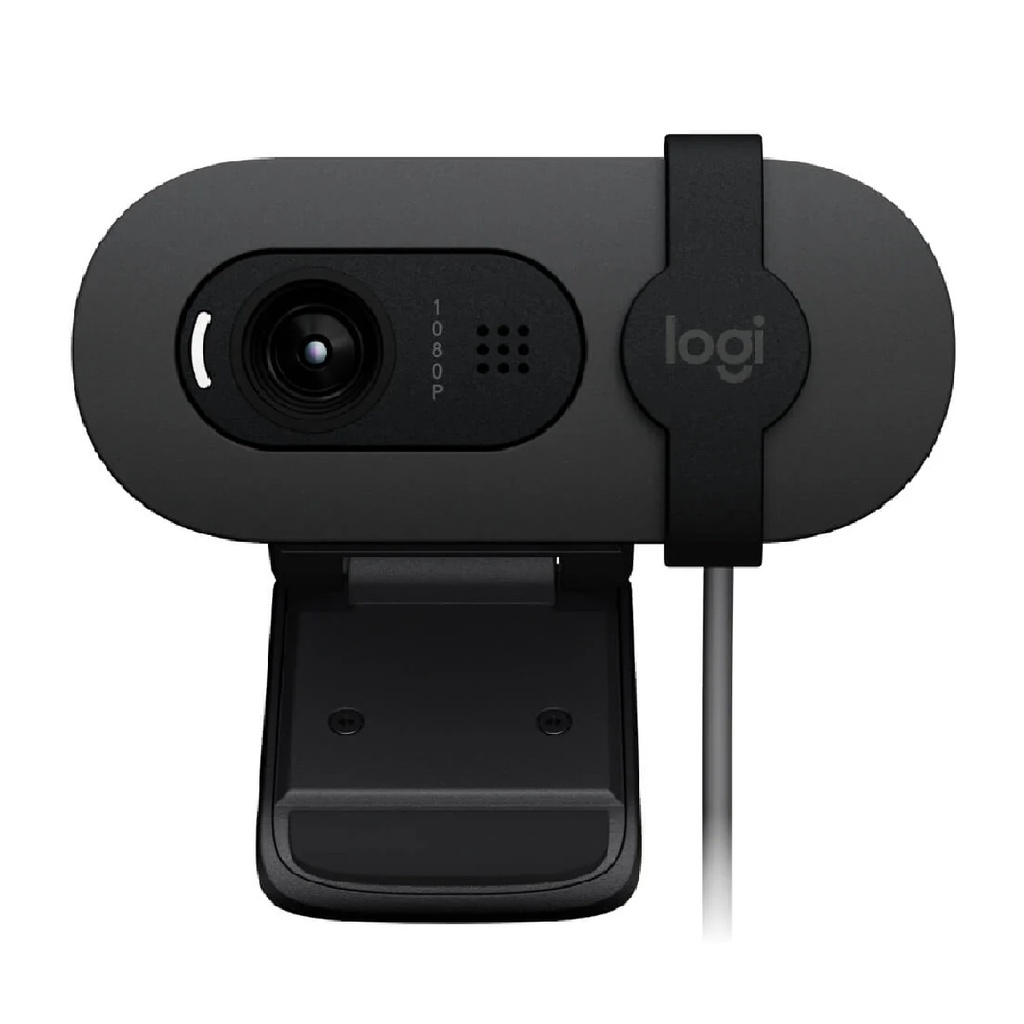 WEBCAM LOGITECH BRIO 100 FULLHD AUDIO STERIO 1*USB-A NEGRA