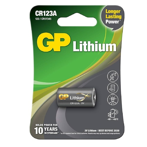 [CR123A-C1] BATERIA CR123 GP 3V CR123A-C1