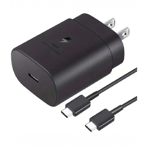[EP-TA800NBEGWW] CARGADOR+CABLE SAMSUNG CARGA RAPIDA 1* USB-C A 1* USB-C 25W