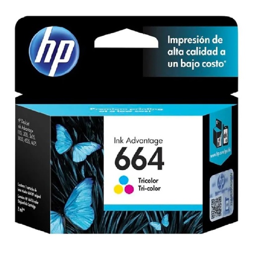 [F6V28AL] CARTUCHO HP 664 TRICOLOR 2ML