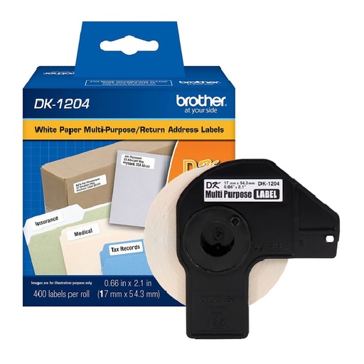 [DK-1204] CINTA BROTHER DK-1204 ROLLO 17MMX54.3MM 400 ETIQUETAS