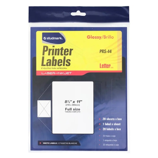 [ST-PRS-44] PAPEL ADHESIVO STUDMARK ST-PRS-44 CARTA