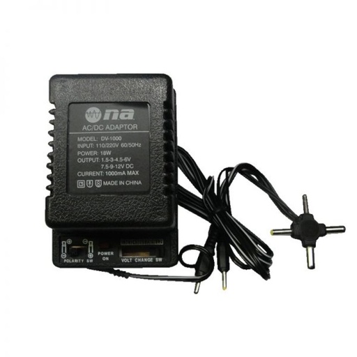 [DV-1000] ADAPTADOR CORRIENTE NIPPON DV-1000 1AMP CABLE TIPO ESTRELLA