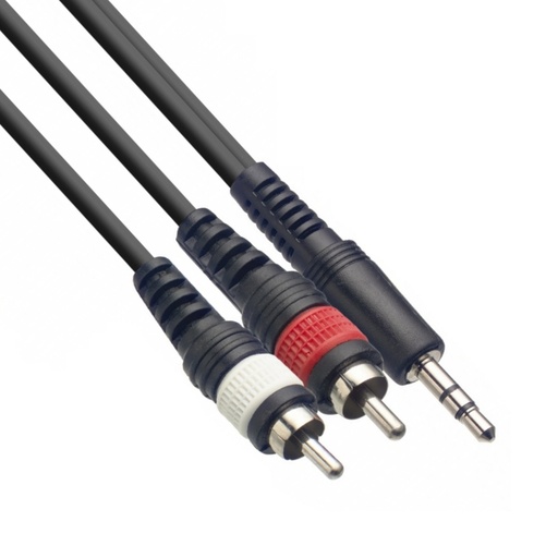 [MPSB2CME] CABLE AUDIO STAGG MPSB2CME 1*3.5MM A 2*RCA 3M M/M