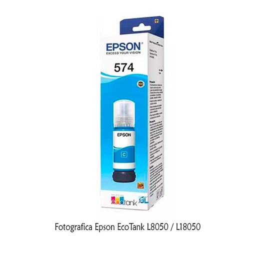[T574220] TINTA DE RELLENO EPSON 574 CIAN 70ML