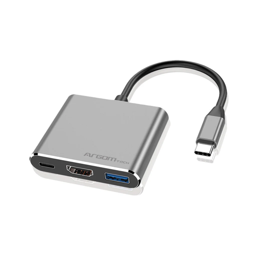 [HB1101SV] HUB ADAPTADOR UNNO TEKNO HB1101SV 1*USB-C A 1*USB-A 3.0 1*HDMI 1*USB-C