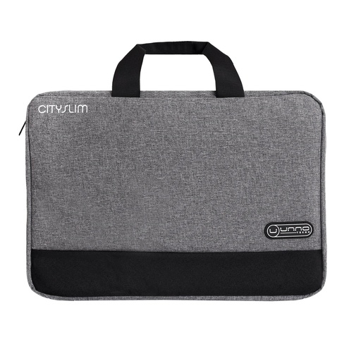 [BG2712GY] FUNDA UNNO TEKNO BG2712GY CITY SLIM 15.6" POLIESTER GRIS