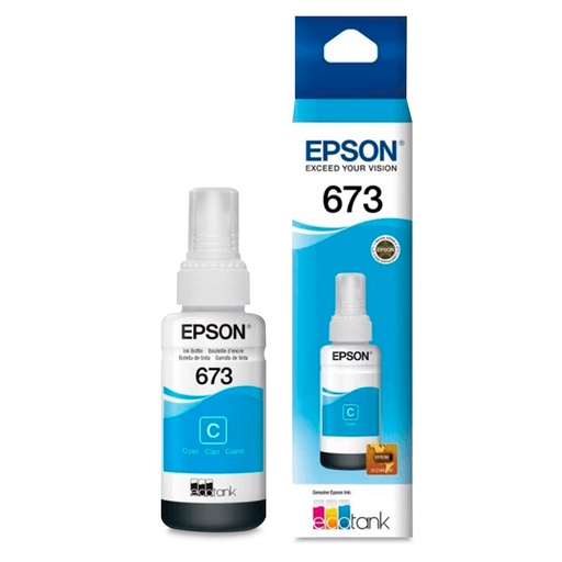 [T673220] TINTA DE RELLENO EPSON 673 CIAN 70ML