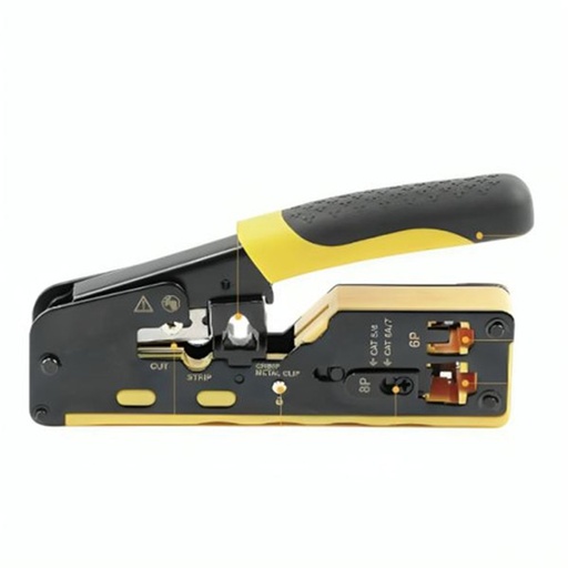 [STC-7388] CRIMPADORA MODULAR SPROTEK STC-7388 4P/6P/8P RJ11 RJ12 RJ45 PASSTHROUGH CORTADOR PELADOR