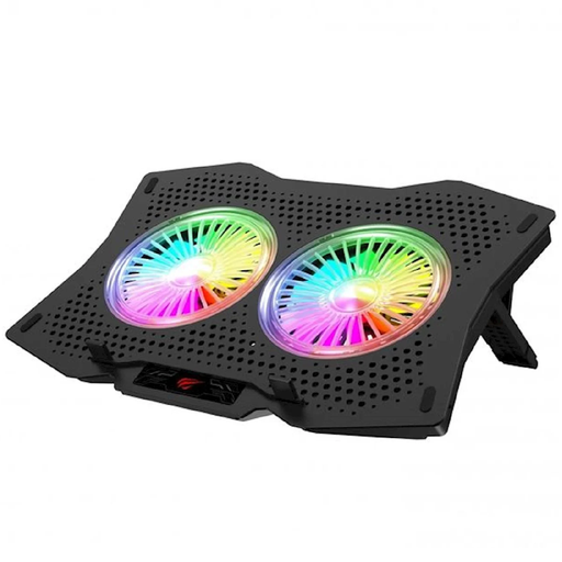 [F2072-BK] BASE LAPTOP HAVIT F2072-BK ARGB 1*USB-A 2*ABANICO 7*NIVELES