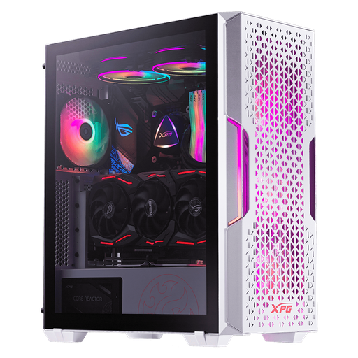 [STARKERAIR-WHCWW] CASE XPG STARKER AIR MEDIATORRE TEMPERADO 2*12CM RGB BLANCO