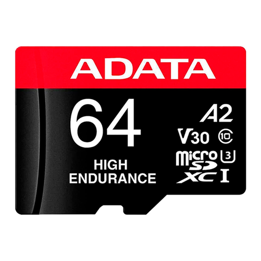 [AUSDX64GUI3V30SHA2-RA1] MEMORIA MICROSD ADATA 64GB HIGH ENDURANCE A2 V30 100MB/S