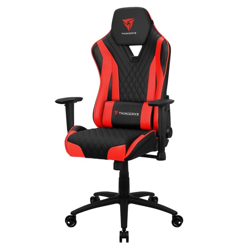 [TEGC-2008101.R1] SILLA GAMER THUNDERX3 TGC12 ERGONOMICA CUERO SINTETICO RESP AJUSTABLE NEGRO/ROJO