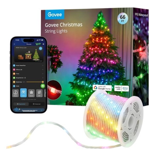 [H70C2] TIRA LUCES LED GOVEE NAVIDEÑAS H70C2 STRING LIGHTS *200LED *IP65 *20M WIFI+BLUETOOTH