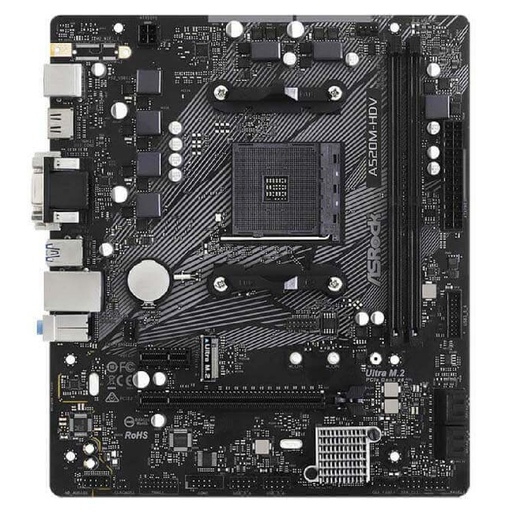 [A520M-HDV] TARJETA MADRE ASROCK A520M-HDV AM4 DDR4