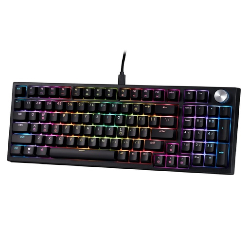 [SORCERERRD-BKCES] TECLADO XPG SORCERER MECANICO SWITCH XPG RGB INGLES NEGRO 1*USB-A