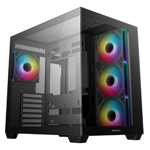 [R-CG530-BKADA4-G-1] CASE DEEPCOOL CG530 4F MEDIATORRE TEMPERADO FRONTAL/LATERAL 4*120MM RGB NEGRO