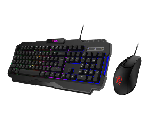 [GK100] MOUSE+TECLADO MSI FORGE GK100 *USB *INGLES NEGRO