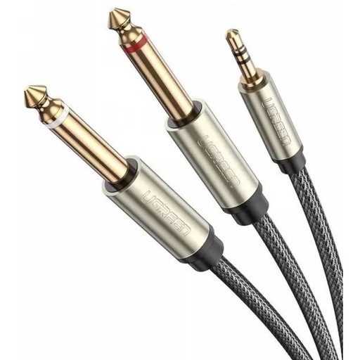 [10615] CABLE AUDIO UGREEN 10615 1*3.5MM A 2*1/4MM M/M 2M