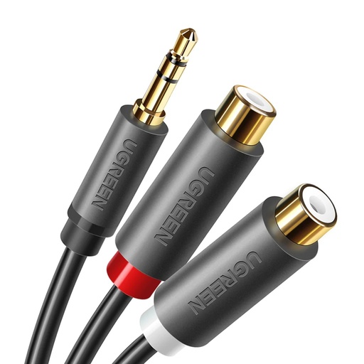 [10547] CABLE AUDIO UGREEN AV109 1*3.5MM A 2*RCA M/H 10547 25CM